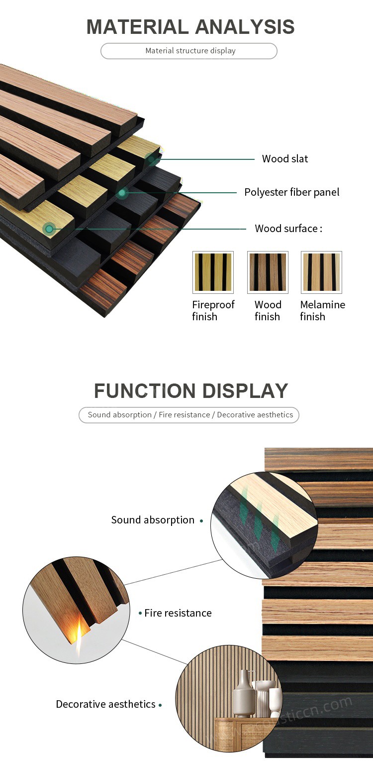 Rustic Walnut Wood Slat Wall Panel-2