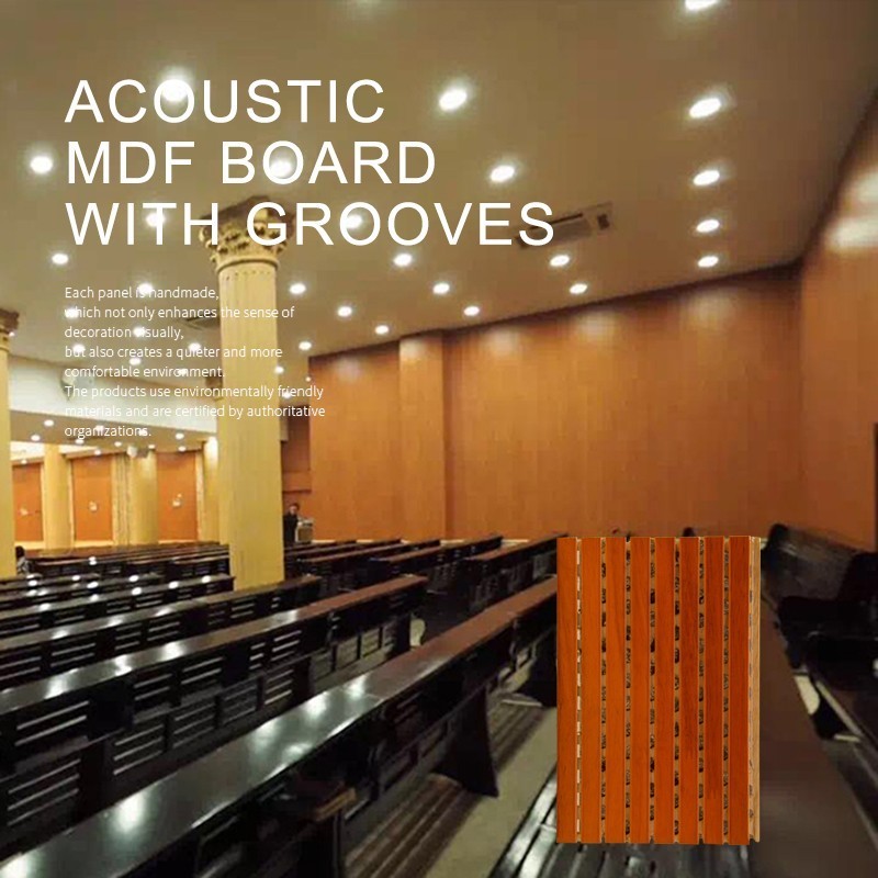 Acoustic Mdf Board With Grooves-1