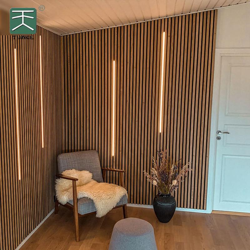Acoustic Wood Wall Vertical Slat Panels