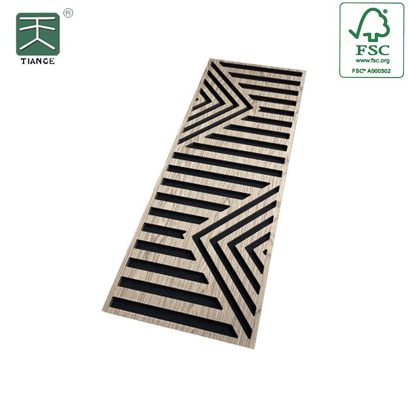 Irregularly Shaped Wood Slat Panels
