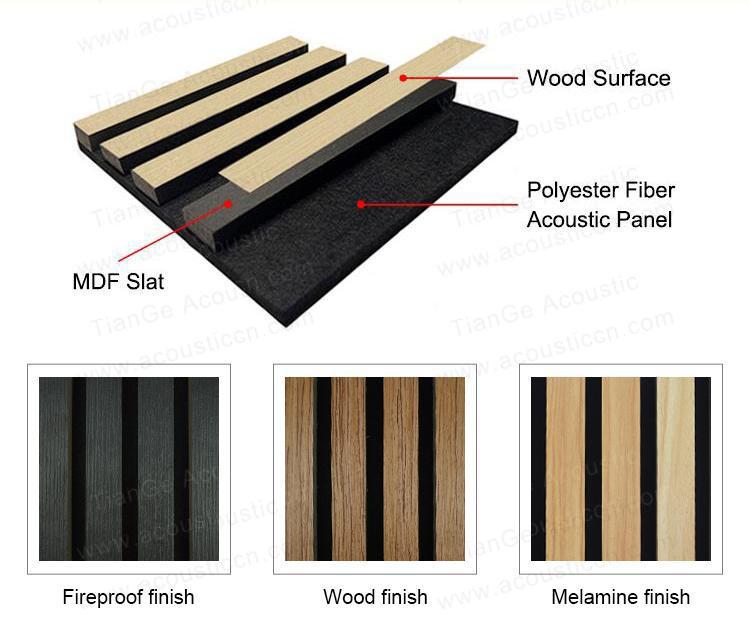 Acoustic Wood Slat Wall Panels Enhance Decor-2