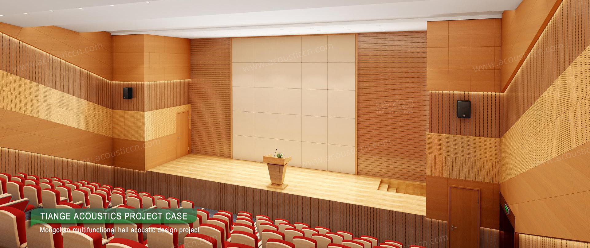 Mongolian multifunctional hall acoustic design project